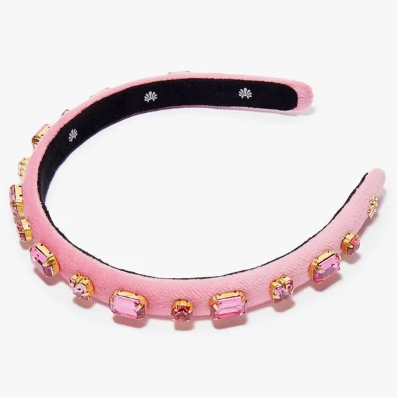 Lele Sadoughi Pink Tourmaline October GIGI JEWELED BIRTHSTONE HEADBAND - Picture 2 of 5